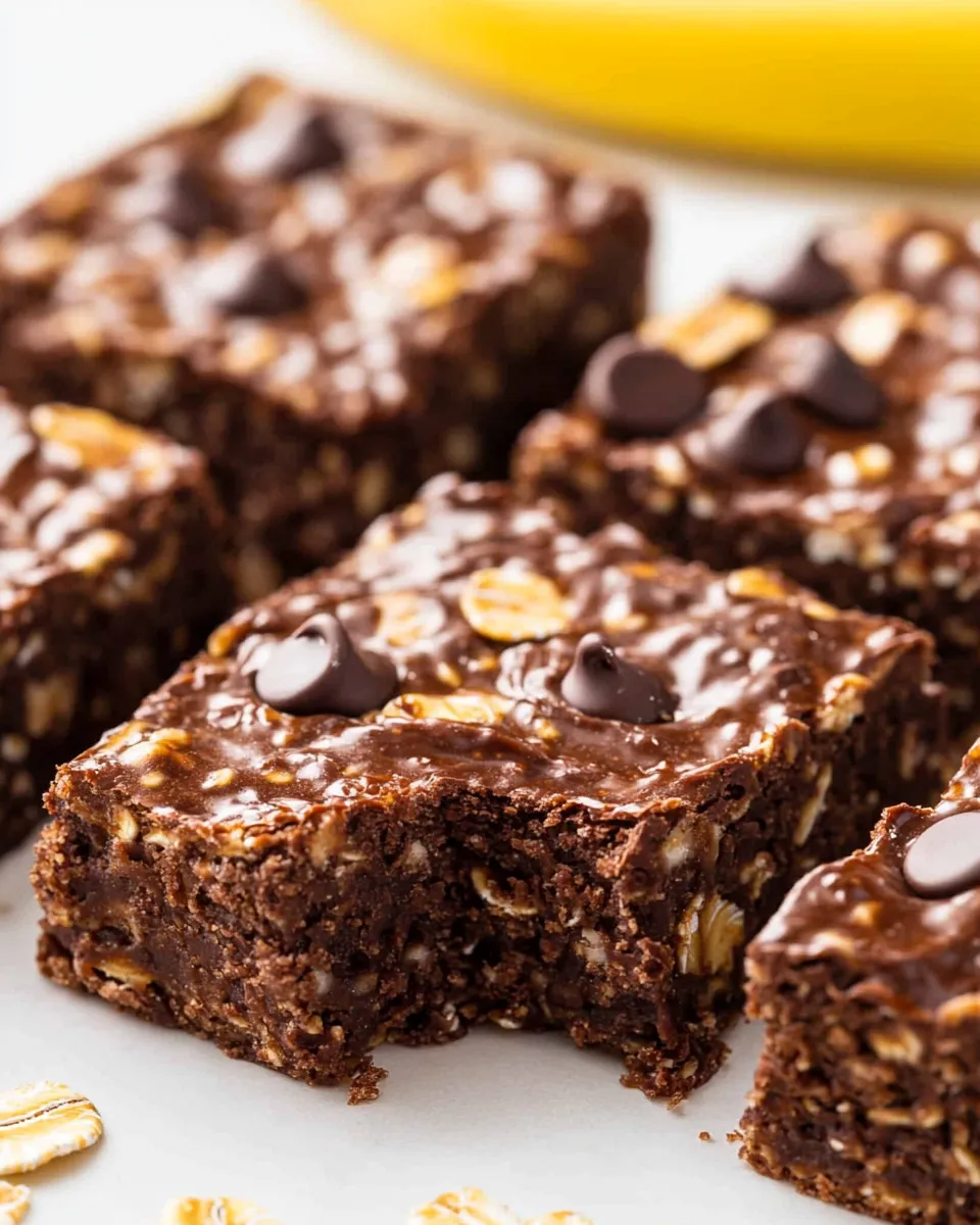 Classic Chocolate Banana Oatmeal Breakfast Bars image