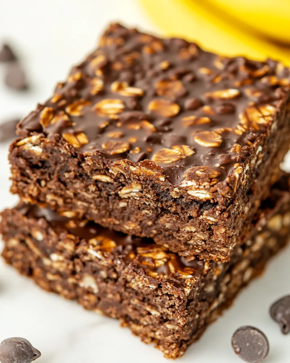 Easy Chocolate Banana Oatmeal Breakfast Bars picture