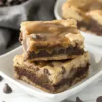 Homemade Chocolate Chip Cookie Bars with Caramel photo