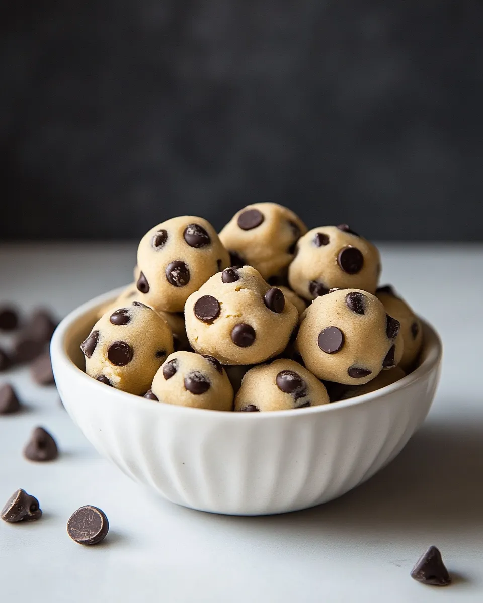 Delicious Chocolate Chip Cookie Dough Bites shot
