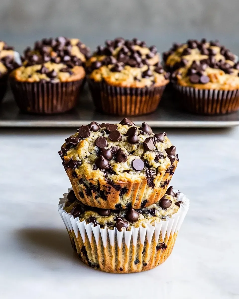 Classic Chocolate Chip Paleo Vegan Banana Muffins image