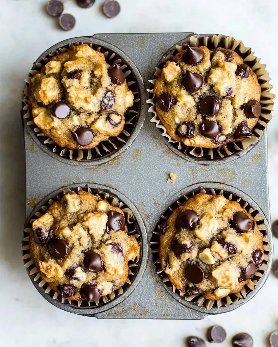Delicious Chocolate Chip Paleo Vegan Banana Muffins plate image