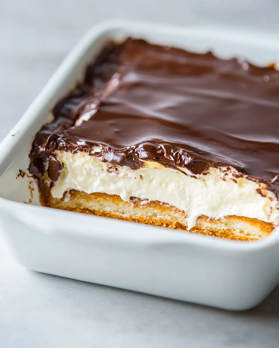 easy Chocolate Eclair Cake (From Scratch) recipe image