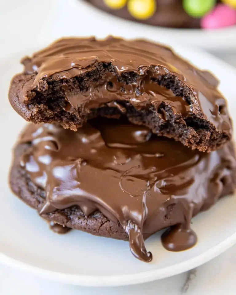 Homemade Chocolate Ganache Chocolate Cookies photo