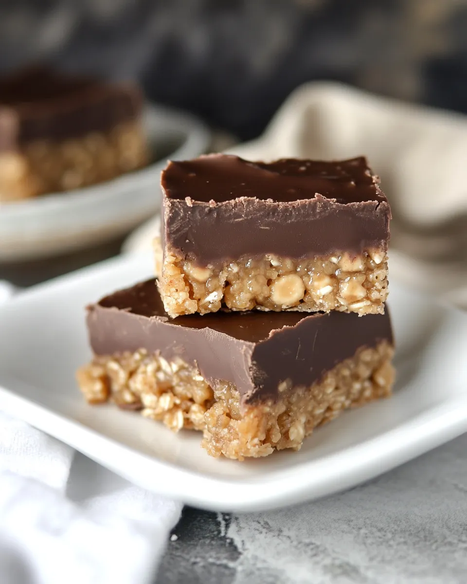 Easy Chocolate Peanut Butter Krispie Bars image