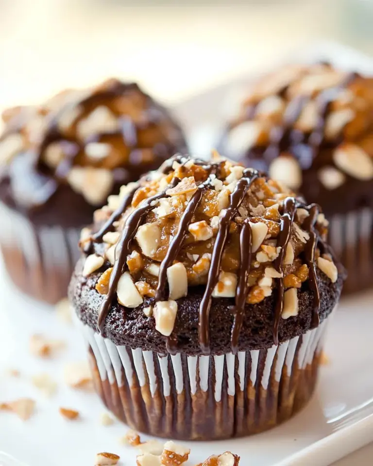 Homemade Chocolate, Peanut Butter and Pretzel Cupcakes photo