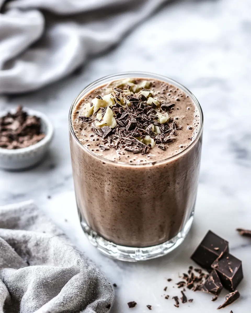 delicious Chocolate Protein Shake shot