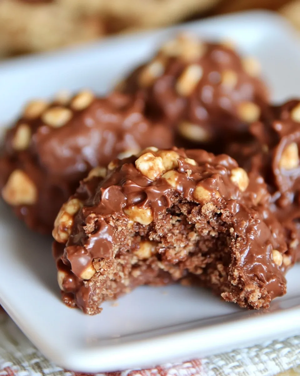 Classic Chocolate Toffee No Bake Cookies image