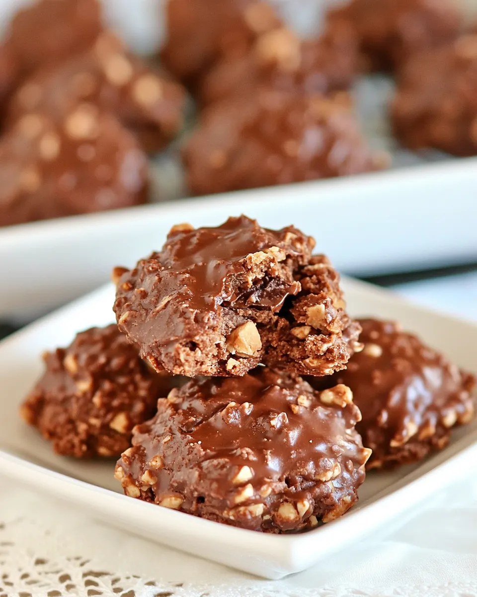 Easy Chocolate Toffee No Bake Cookies picture