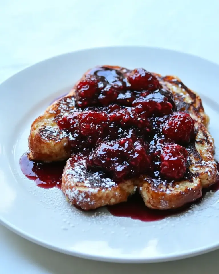 Homemade Ciabatta French Toast with Raspberry Preserves photo