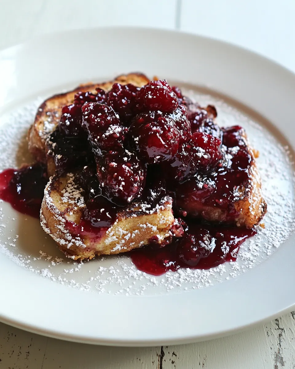 Classic Ciabatta French Toast with Raspberry Preserves image