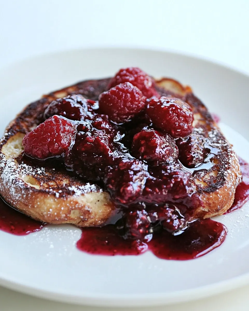 Easy Ciabatta French Toast with Raspberry Preserves recipe photo
