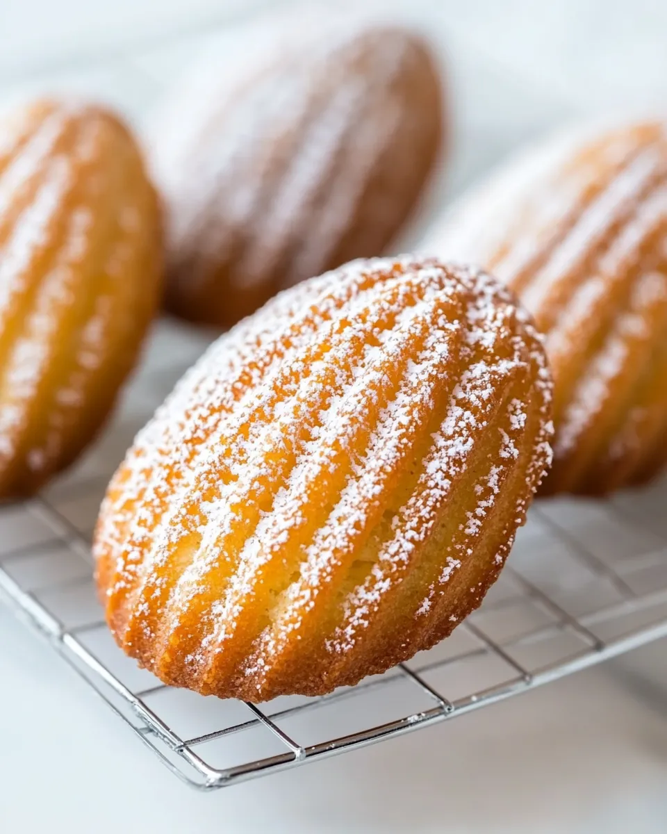 Delicious Classic French Madeleines shot
