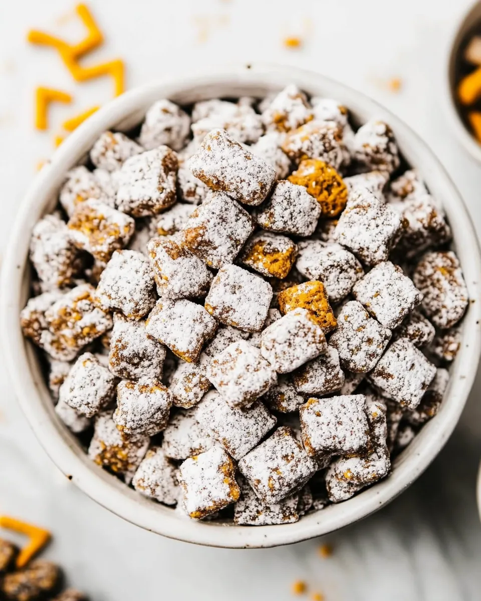 delicious Classic Muddy Buddies (Puppy Chow) shot