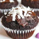 Homemade Clean Eating Chocolate Coconut Muffins photo