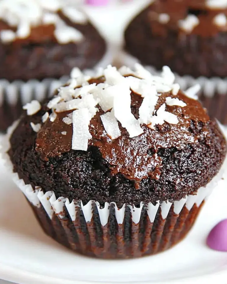Homemade Clean Eating Chocolate Coconut Muffins photo