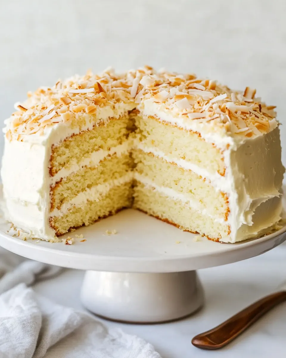 classic Coconut Cream Cake with Coconut Cream Cheese Frosting image