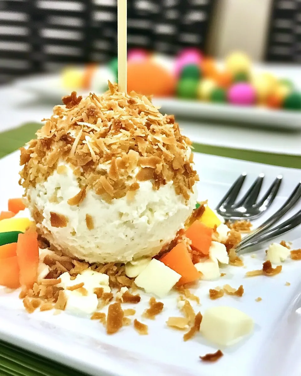Easy Coconut Cream Cheese Ball recipe photo