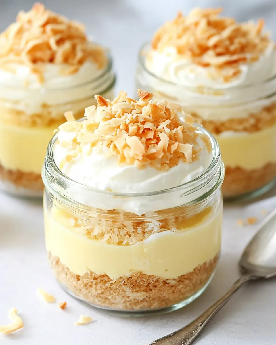 Classic Coconut Cream Pies in Jars image