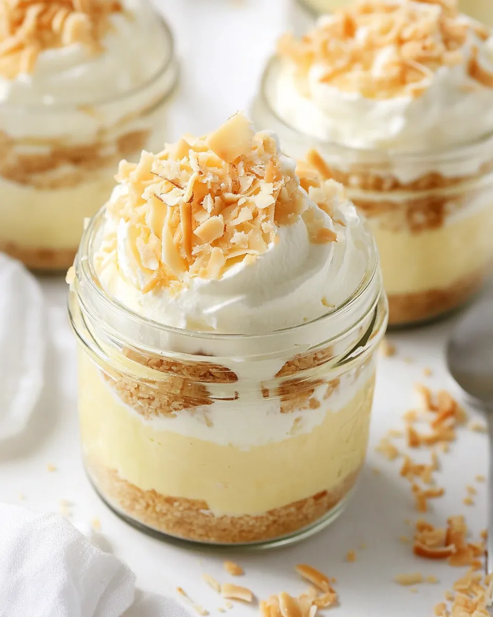 Easy Coconut Cream Pies in Jars picture