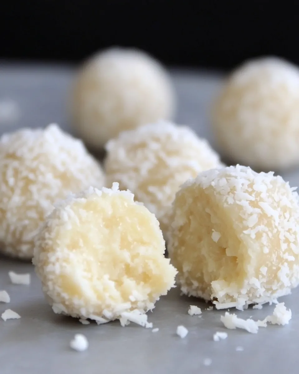 Delicious Coconut Truffles plate image