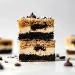 homemade Cookies and Cream Bars. photo