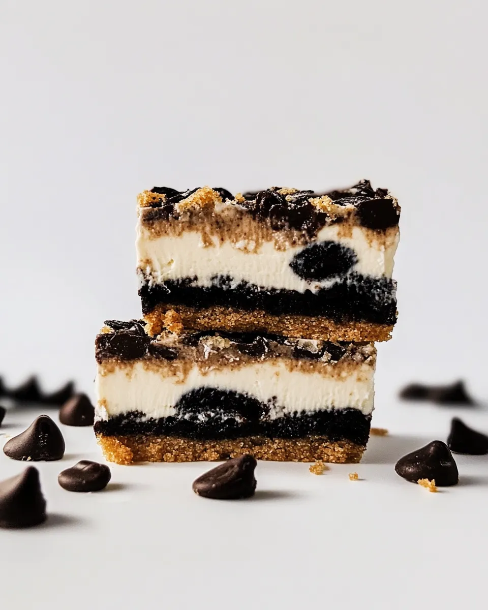 delicious Cookies and Cream Bars. food shot