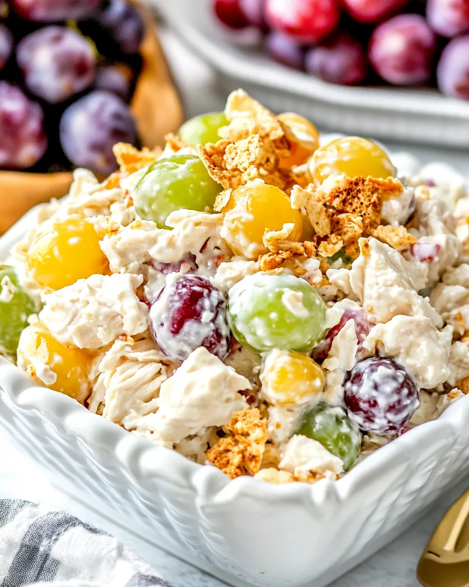homemade Copycat Chicken Salad Chicks Grape Salad photo