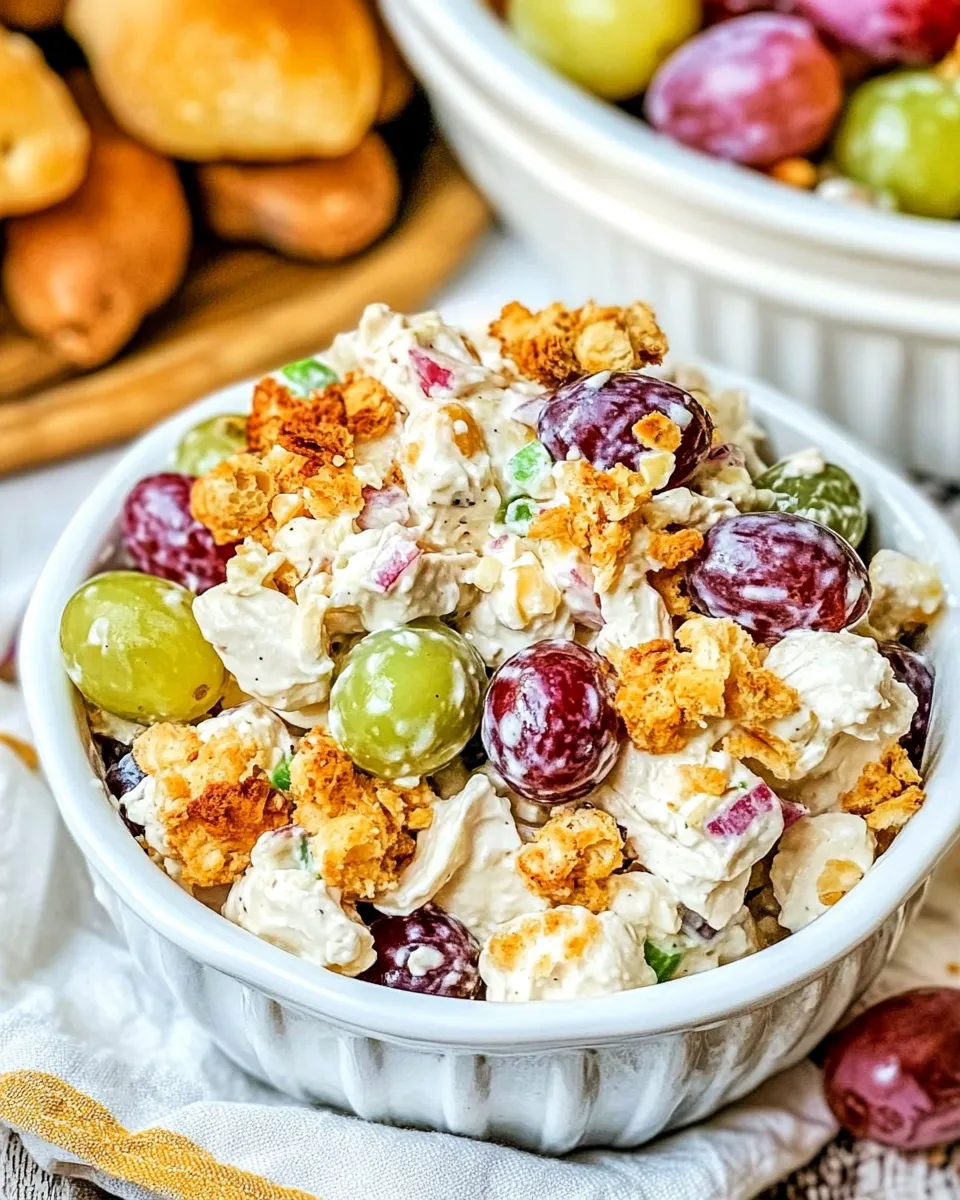 easy Copycat Chicken Salad Chicks Grape Salad picture
