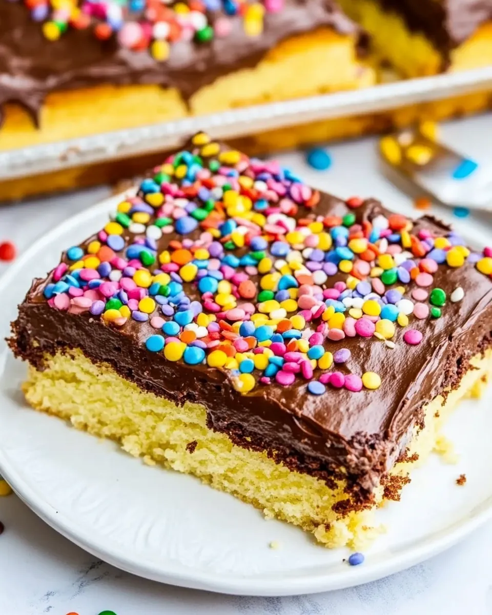 classic Cream Cheese Sheet Cake with Chocolate Icing image