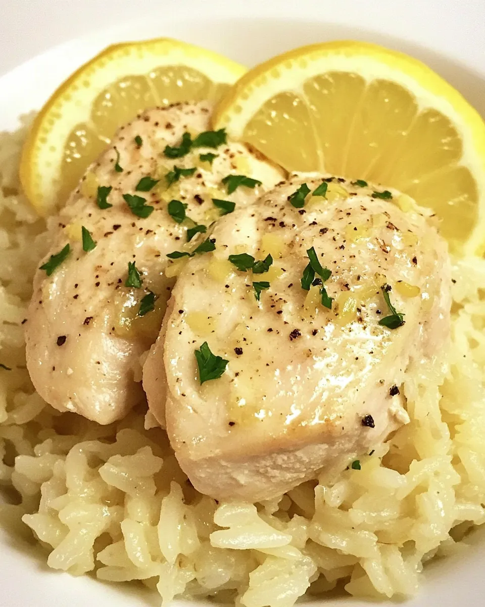 Classic Creamy Lemon Chicken and Rice Recipe image
