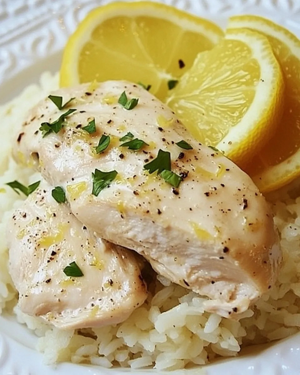 Delicious Creamy Lemon Chicken and Rice Recipe shot