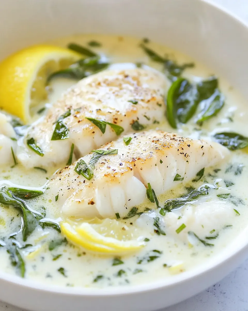 Classic Creamy Lemon Garlic Cod image
