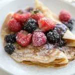 Homemade Crepes with Nutella and Fruit photo