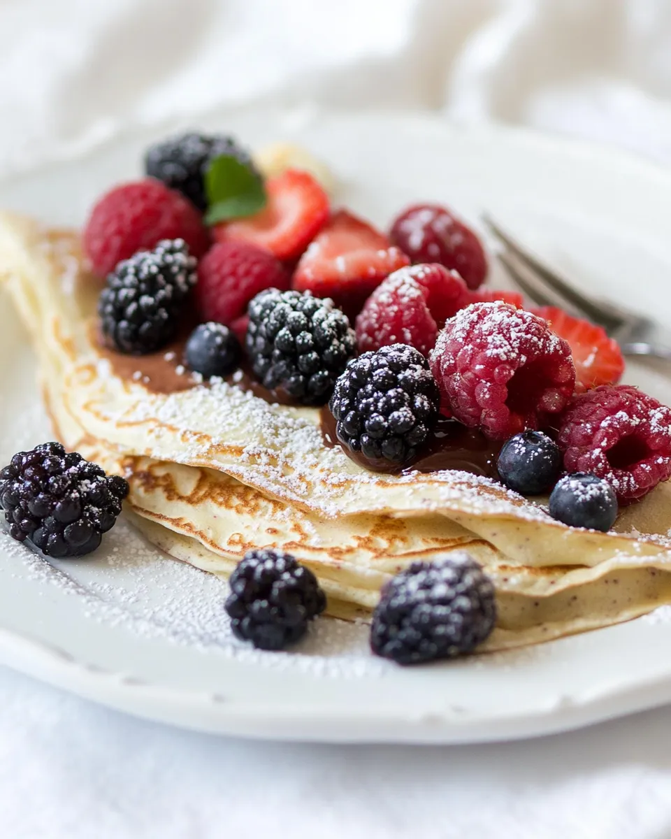 Classic Crepes with Nutella and Fruit image