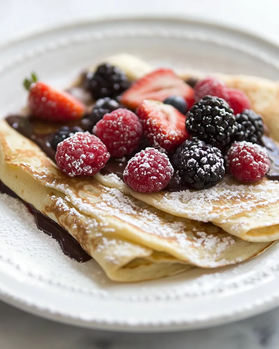 Easy Crepes with Nutella and Fruit recipe photo