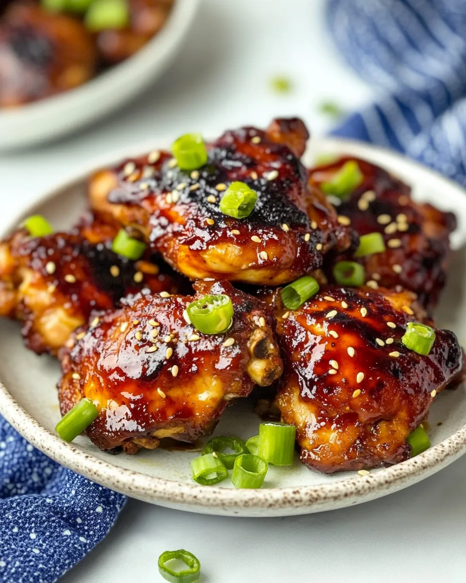 Easy Crispy Air Fryer Asian Chicken Thighs recipe photo