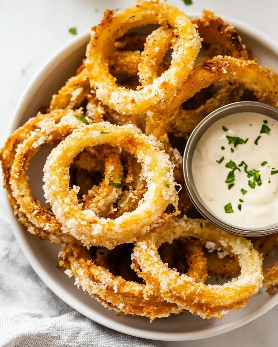Easy Crispy Air Fryer Onion Rings recipe image