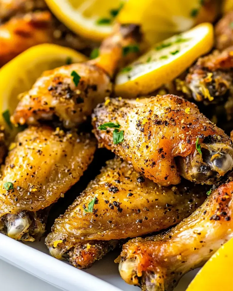 Homemade Crispy Baked Lemon Pepper Wings photo