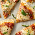 Homemade Crispy Baked Pizza Chicken Quesadillas. recipe photo