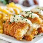 homemade Crispy Chicken with Creamy Italian Sauce photo