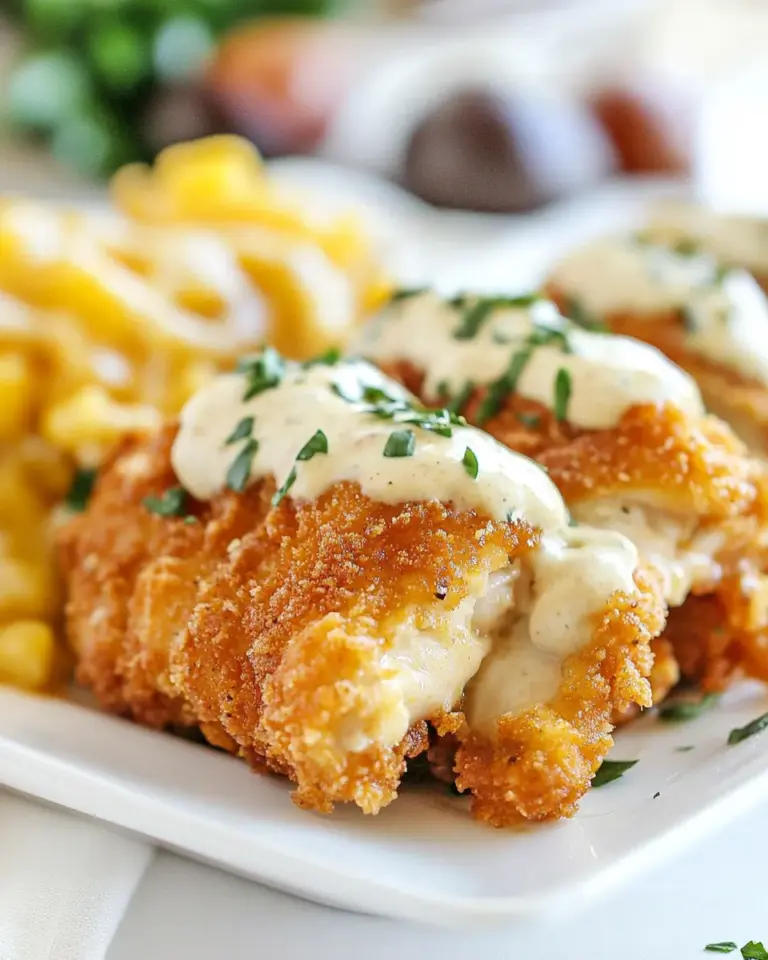 homemade Crispy Chicken with Creamy Italian Sauce photo