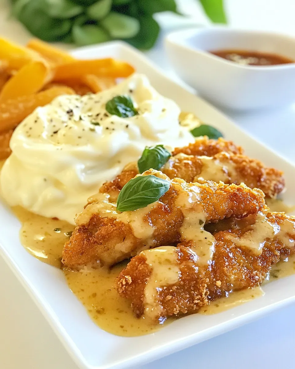 easy Crispy Chicken with Creamy Italian Sauce recipe photo