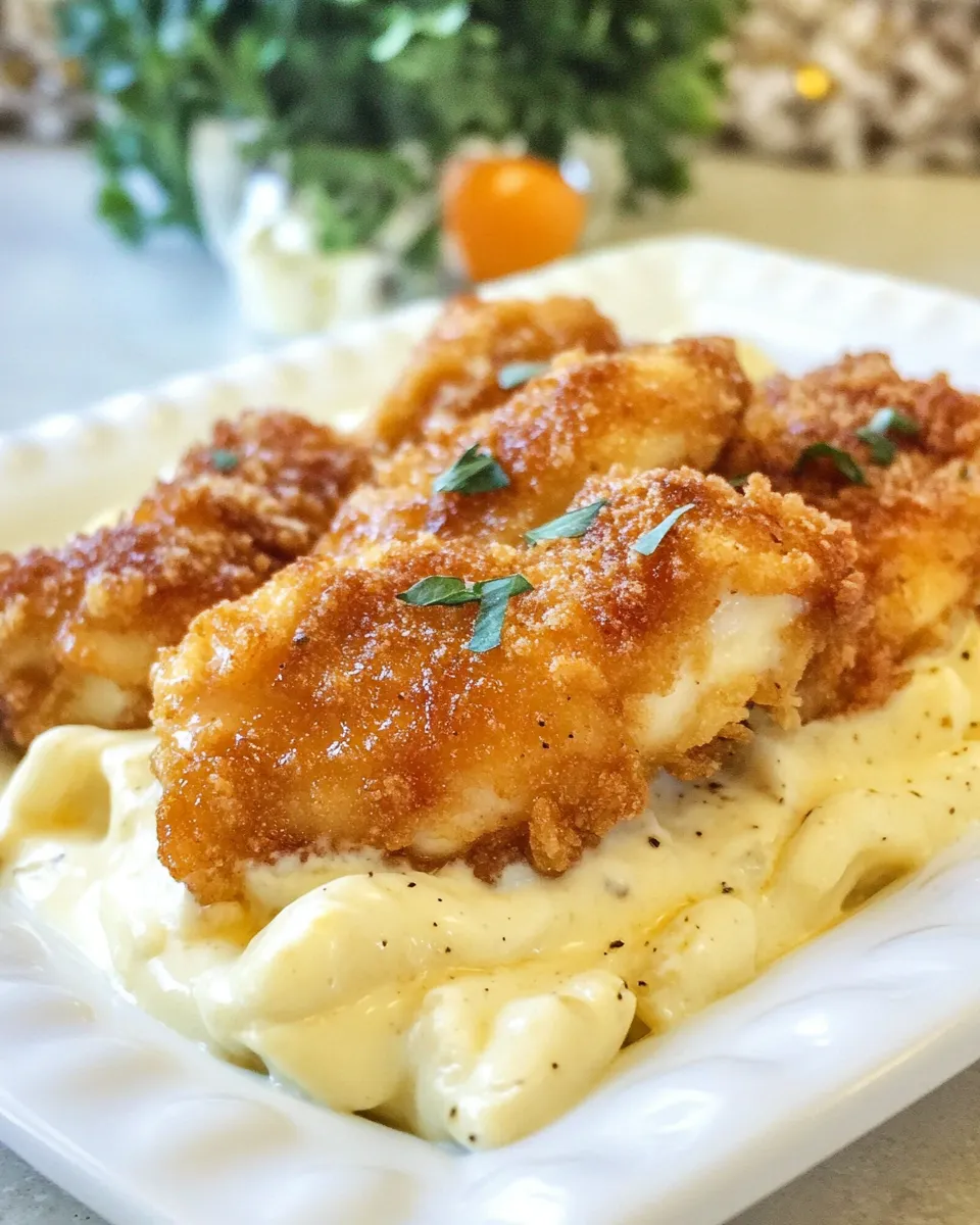 delicious Crispy Chicken with Creamy Italian Sauce dish photo