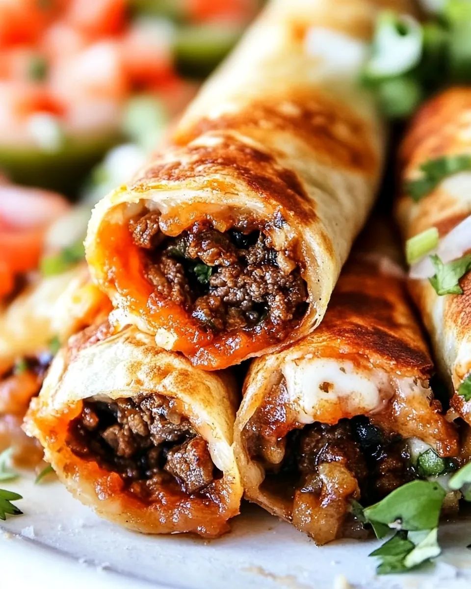 Easy Crispy Jalapeno Popper Beef Taquitos recipe photo