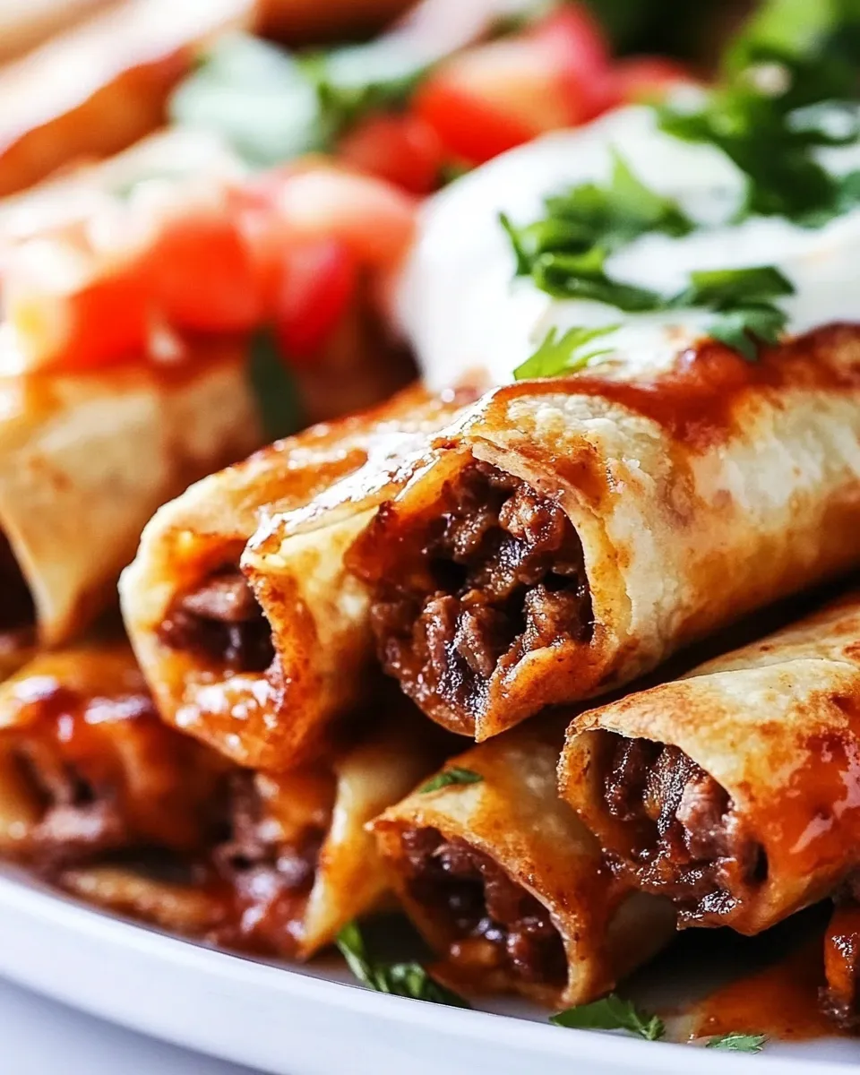 Delicious Crispy Jalapeno Popper Beef Taquitos dish photo