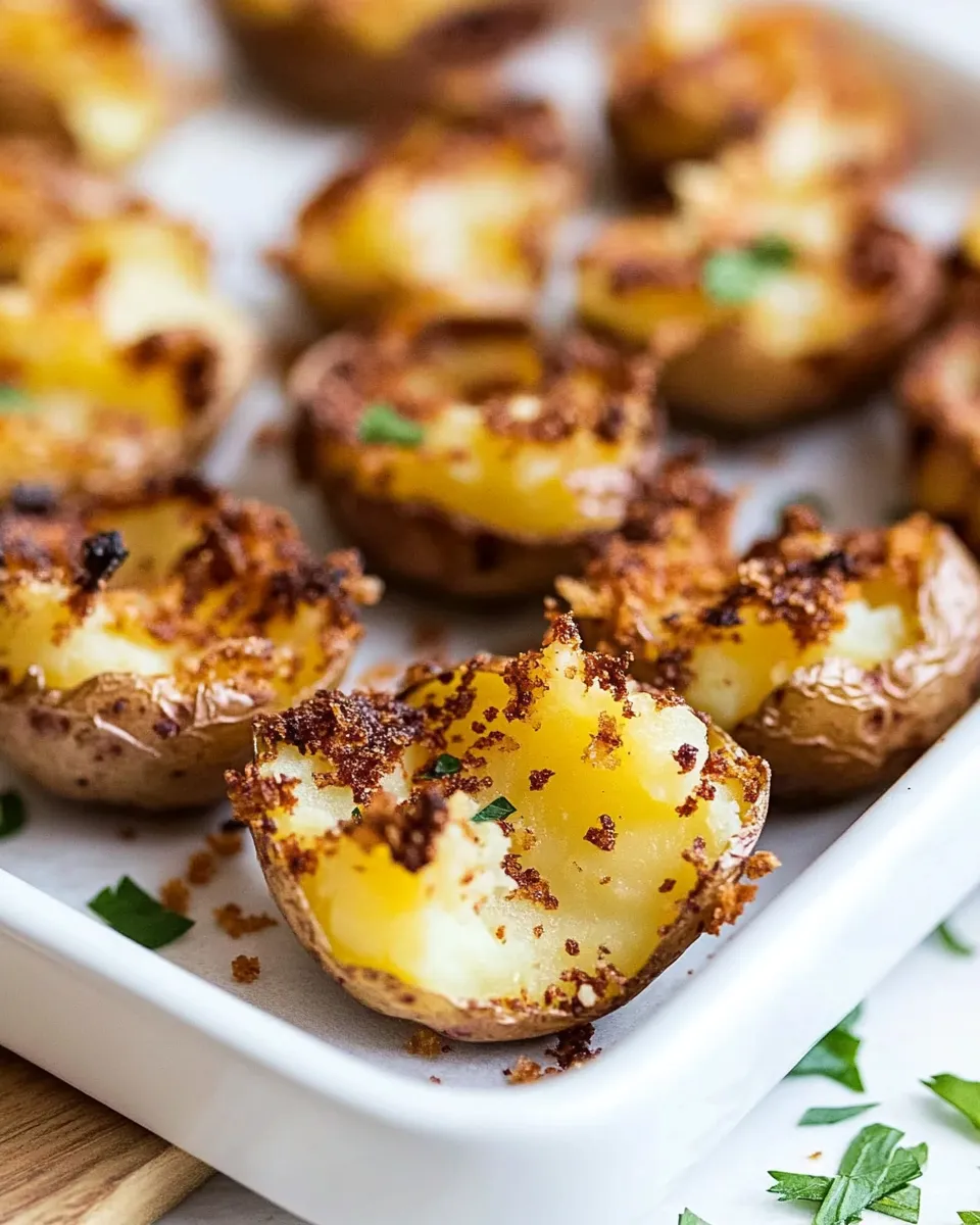 Delicious Crispy Smashed Red Potatoes dish photo