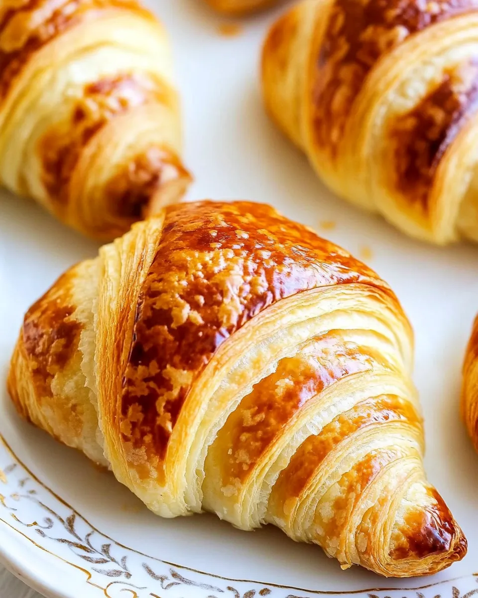 Delicious Croissant Recipe plate image