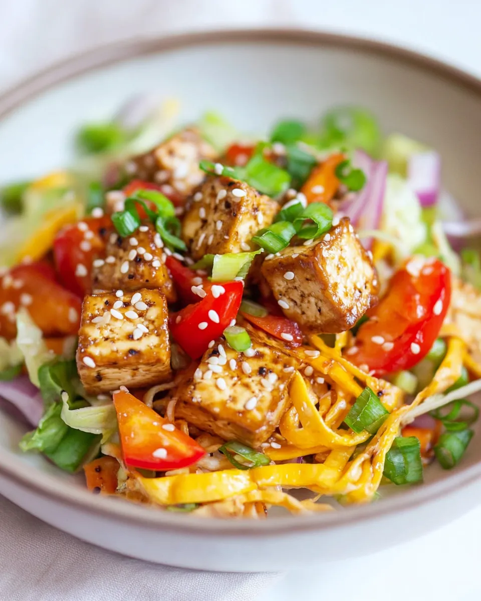 Homemade Crunchy Sesame Tofu Salad photo