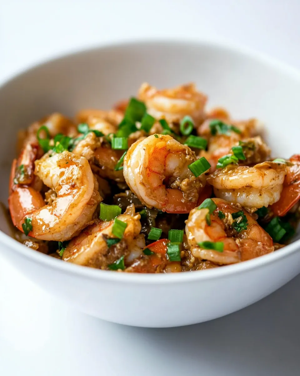 Delicious Curried Lemon Butter Shrimp shot